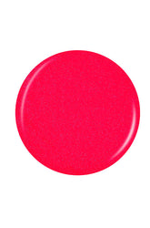 Glossy neon fuchsia sphere sample color swatch lay in white color background